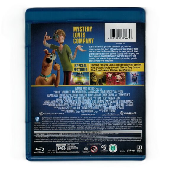 Scoob! (Blu-ray) 2020 Will Forte, Mark Wahlberg, Zac Efron animation NEW - Picture 2 of 2